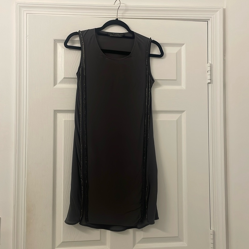 All Saints embellished shift dress.